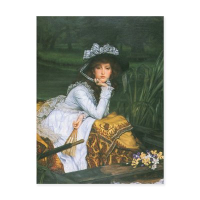 Tissot: Young Lady in a Boat Post Card