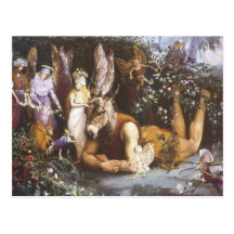 Titania and Bottom,Midsummer Night's Dream Postcards