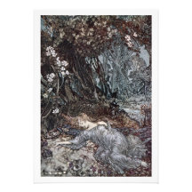Titania Lying Asleep Personalized Invitations