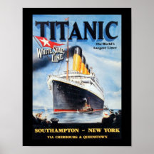 Titanic White Star Line Poster
