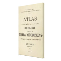Title Page Atlas accompanying the report Stretched Canvas Print