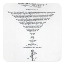 Title page of the Adages of Erasmus Sticker