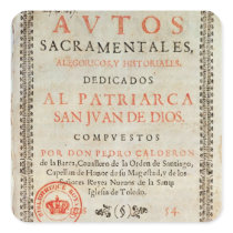 Title page square sticker