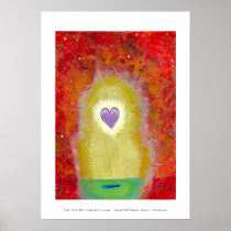 Title:  Tiny Art #596 - Purple heart for courage