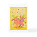 Titled:  2010 Pigs - New Year party PERSONALIZE IT cards