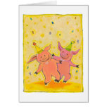Titled:  2010 Pigs - New Year party PERSONALIZE IT Greeting Cards