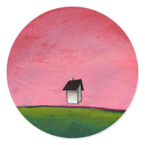 Titled:  Ambitious - house defying gravity Round Stickers