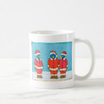 Titled:  Blue Birds in Red Suits - fun holiday art Coffee Mugs