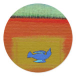 Titled:  Dead  -  beautiful modern folk art bird stickers