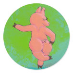 Titled:  Elusive Irish Dancing Pig stickers
