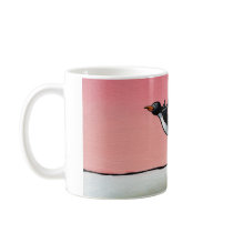 Titled: Eternal Optimist - ambitious penguin art Coffee Mug