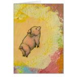 Titled:  (In Motion) Action - flying pot belly pig