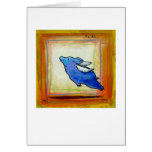 Titled:  Little Blue Pig - hope faith PERSONALIZED Greeting Cards