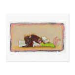 Titled:  Reading Together - Buffalo and fairy postcards