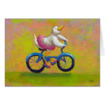 Titled:  Riding to the Recital - Add your own text Greeting Card