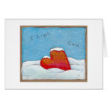 Titled:  Snow - forgotten snowy heart CUSTOMIZE IT Greeting Cards