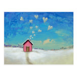 Titled: Staying Warm - cabin of love - Your words Post Cards