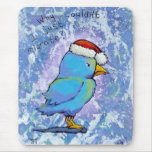 Titled:  Tiny Art #598 - Angry Santa Bird ART mousepads