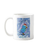 Titled:  Tiny Art #598 - Angry Santa Bird ART mugs