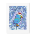 Titled: Tiny Art #598 - Angry Santa Bird CUSTOMIZE postcards