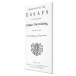 Titlepage of 'Philosophical Essays Stretched Canvas Prints