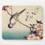 Titmice on a Cherry Branch, Hiroshige Mousepads