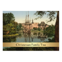 Tivoli Park, Copenhagen, Denmark Family Tree Business Cards