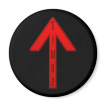 Tiwaz Rune red Refrigerator Magnet