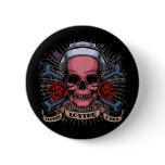 TLC Nurse Skull Button