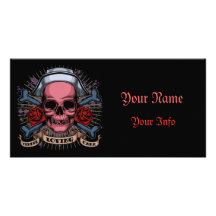 TLC Nurse Skull Picture Card