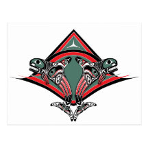 Tlingit Killer Whale & Eagle Postcard