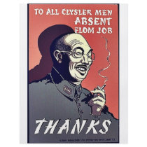 To All Clysler Men Absent From Job, Thanks Personalized Flyer