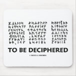 To Be Deciphered (Jules Verne Runic Cryptogram) mousepads