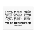 To Be Deciphered (Jules Verne Runic Cryptogram) postcards