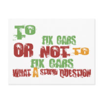 To Fix Cars Postcards
