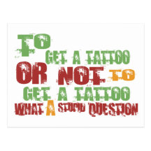 To Get a Tattoo Postcard