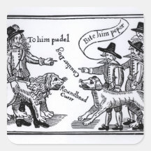 To Him Pudel, Bite Him Peper' Square Sticker