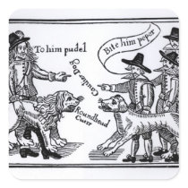 To Him Pudel, Bite Him Peper' Square Sticker
