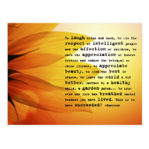 "To laugh often..." Ralph Waldo Emerson Postcard