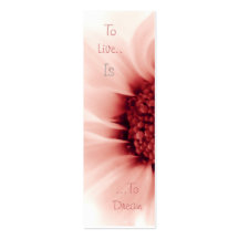 To Live Is To Dream Bookmark Business Card Templates