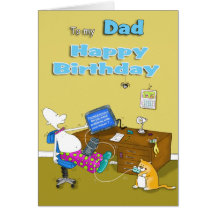 to my Dad happy birthday Greeting Card
