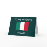 "TO MY FAVORITE ITALIAN" HAPPY BIRTHDAY cards