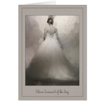 To my Husband Beautiful Bride dreaming wedding Card