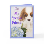 To My Special Friend Cavalier King Charles Spaniel Greeting Card