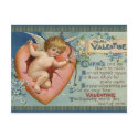 To My Valentine Cupid and Heart Altered Art Card postcards