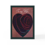 To my Wife-Valentine Rose Heart Card
