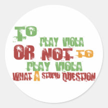 To Play Viola Round Sticker