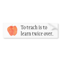 To teach is to learn twice over...