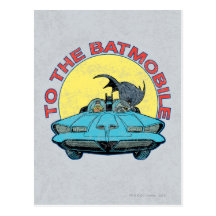 To The Batmobile - Distressed Icon Postcards