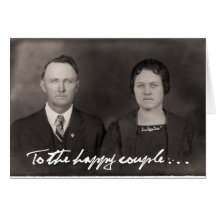 To the happy couple.  Greeting Card.